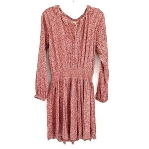 Faherty Mauve Leaf Batik women’s mini dress